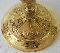 Antique solid silver gilt French Baroque Chalice